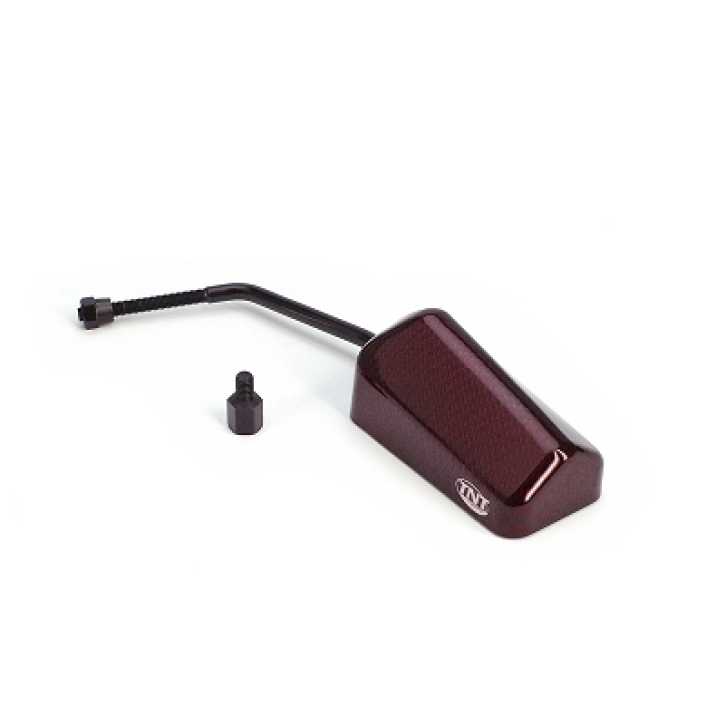F1 Spiegel M8 Kugelgelenk Motorrad ATV Quad Roller carbon-look rot