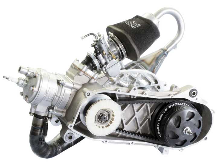 Rennmotor Polini Evolution P.R.E. 70ccm 47,6mm für Piaggio Zip SP, Zip 2 SP mit Scheibenbremse