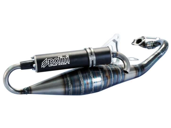 Auspuff Polini For Race 4 TWD für Minarelli liegend LC Malaguti Beta MBK Yamaha