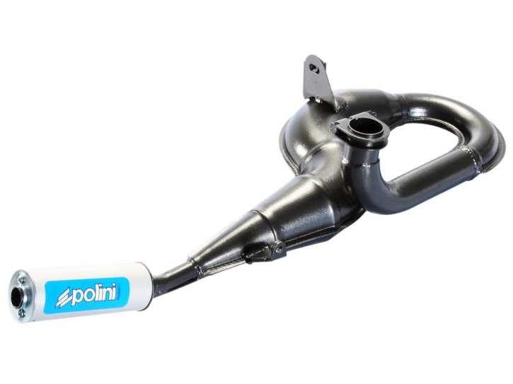 Auspuff Polini mit Alu-Endschalldämpfer für LML Star Deluxe, Vespa PX 125, 150 2T