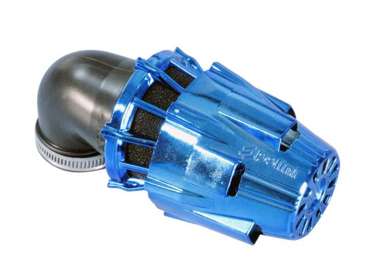 Luftfilter Polini Blue Air Box 32mm 90° blau-schwarz