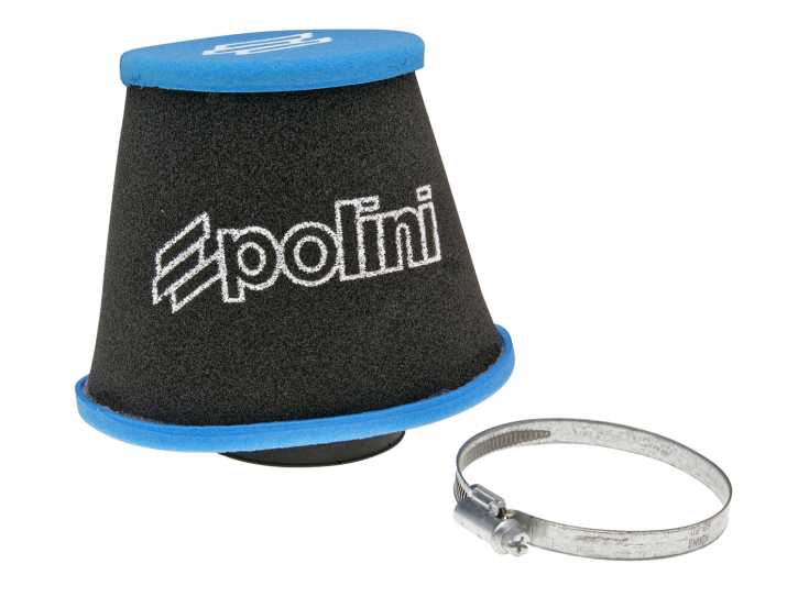 Luftfilter Polini Big Evolution 48mm gerade schwarz-blau