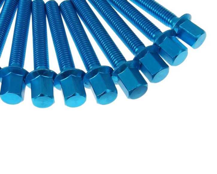 Schraubensatz Variomatikdeckel New Style blau für Minarelli
