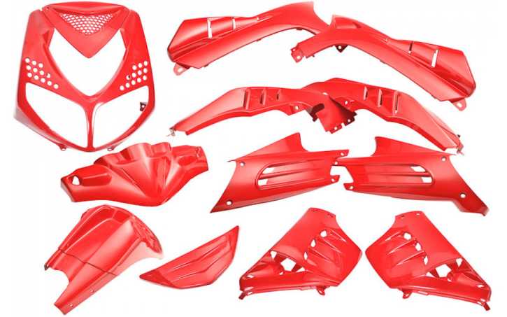 Verkleidungsset 13 teilig Rot für Peugeot Speedfight