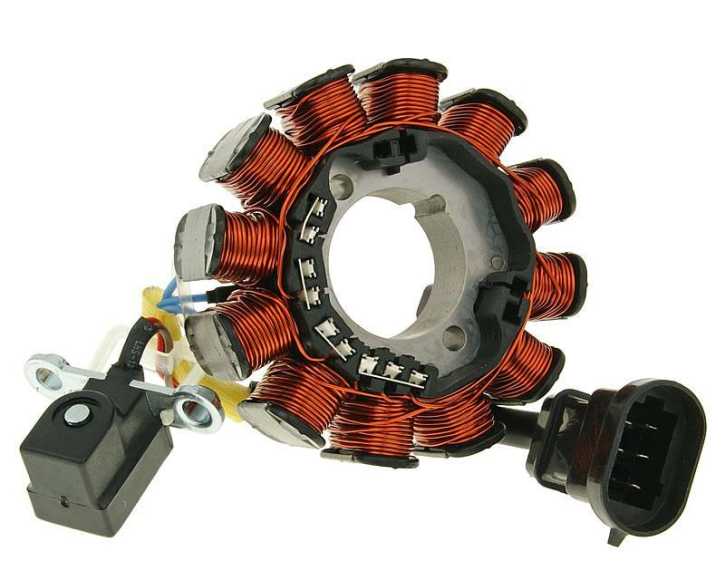 Lichtmaschine Stator für Fahrzeuge mit Piaggio Einspritzung = PI-638610