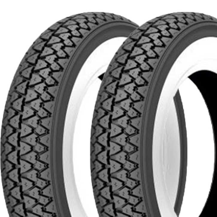 2x KENDA Weißwand Reifen 3.00-10 K333 4PR 42J TT für Roller Vespa