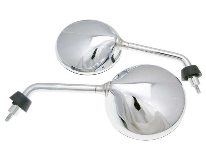 Spiegel Set M8 Chrom kurz für Vespa GTS, GTV, LXV, LX, S, Primavera, Sprint