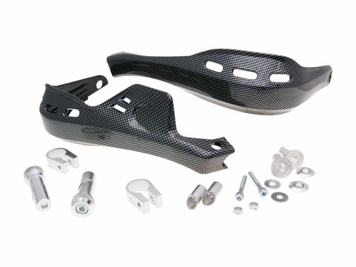 Handschützer Carbon-Look für 22mm Lenker Enduro Supermoto Moto Cross