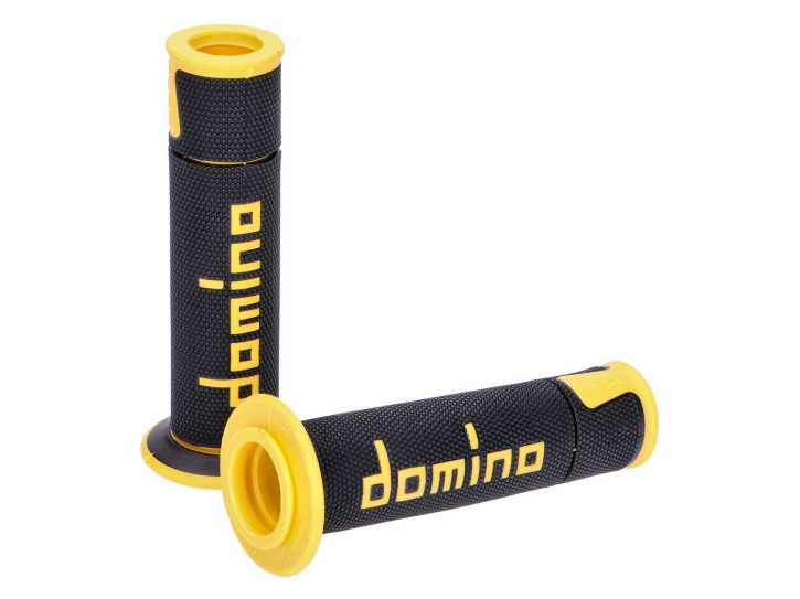Griffe Satz Domino A450 On-Road Racing schwarz / gelb mit offenen Enden
