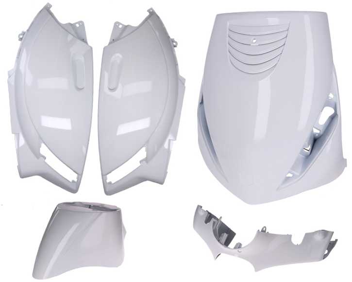 Verkleidungskit weiß glänzend für Piaggio Zip 2 AC 2000-