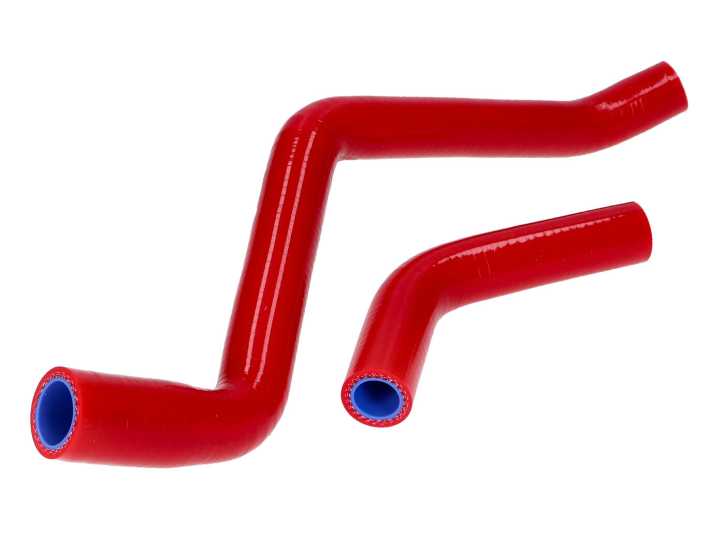Kühlerschlauch Satz Silikon rot für Aprilia RX, SX, Derbi Senda, Gilera RCR, SMT D50B0 -17