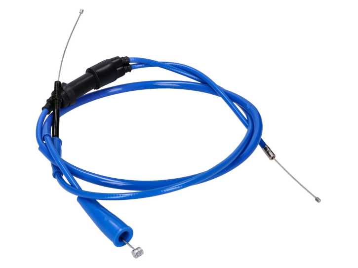 Gaszug komplett Doppler PTFE blau für Derbi Senda 00-, Gilera SMT, RCR -05