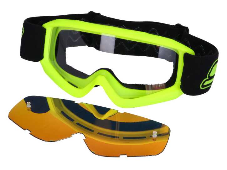 MX-Brille S-Line Kinder fluo-gelb - Iridium rot