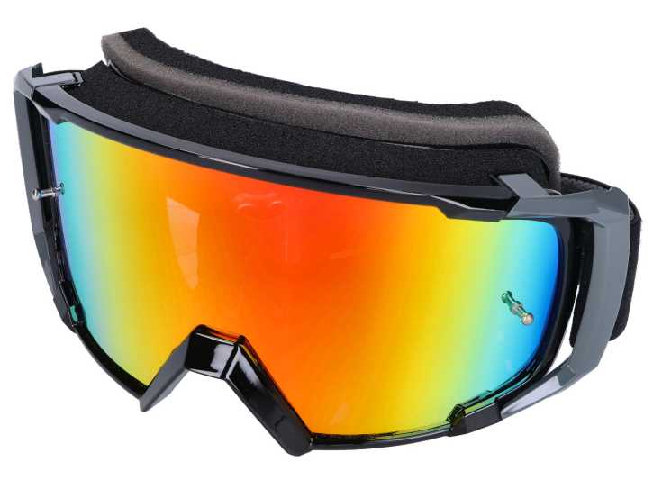 MX-Brille S-Line Scrub schwarz / grau - Iridium gelb