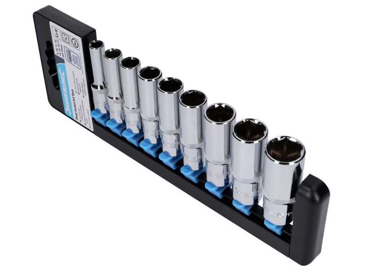 Steckschlüsselsatz metrisch 3/8 Zoll, lang 8-19mm 9-teilig