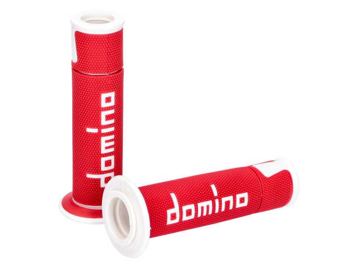 Griffe Satz Domino A450 On-Road Racing rot / weiß mit offenen Enden