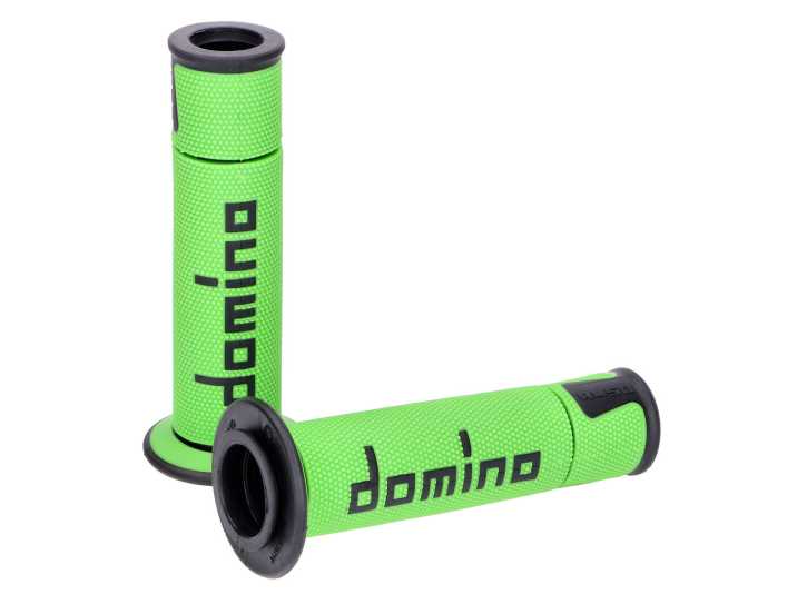 Griffe Satz Domino A450 On-Road Racing grün / schwarz mit offenen Enden