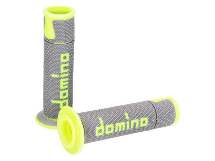 Griffe Satz Domino A450 On-Road Racing grau / gelb mit offenen Enden