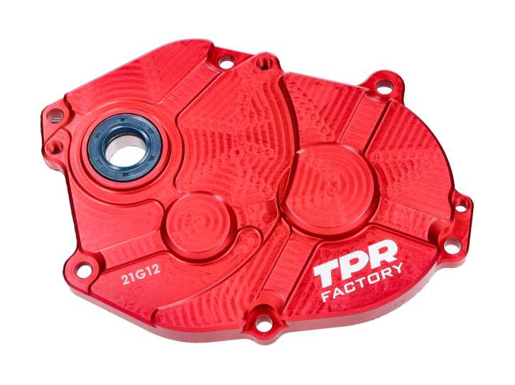 Getriebedeckel Racing TPR Factory CNC rot eloxiert für Minarelli lang