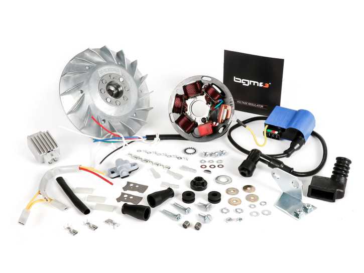 Zündung-Set BGM PRO 12V Touring elektronisch Motovespa Largeframe 125/150 125N (V60M), 125S (V60MS), 125N (V101M), 125L (V101M), 125N (542M), 150S (V201M), 150S (502M), 150Sprint (04M), 150GS (04M) 2300g verwendet zur Umrüstung auf elektronische Zündun