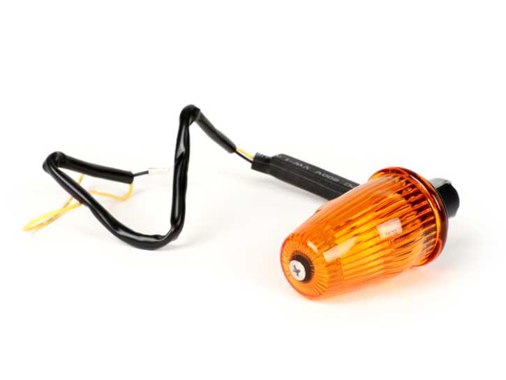 Blinker Moto Nostra Lenkerblinker LED (E-Prüfzeichen), 6 Volt Vespa V50, 50SR, 50 Sprinter, 90SS, 90 Racer, PV125, ET3, Sprint150, Rally180/200 orange