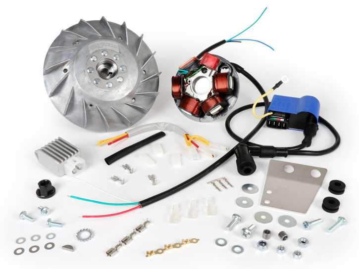 Zündung-Set BGM PRO 12V Touring elektronisch Vespa Smallframe V50, 50N, V90, PV, ET3, PK S 1600g verwendet zur Umrüstung auf elektronische Zündung