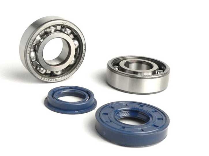 Lagersatz Wellendichtringsatz für Kurbelwelle BGM Original (SKF 6204/C4 Metallkäfig) Minarelli 50ccm