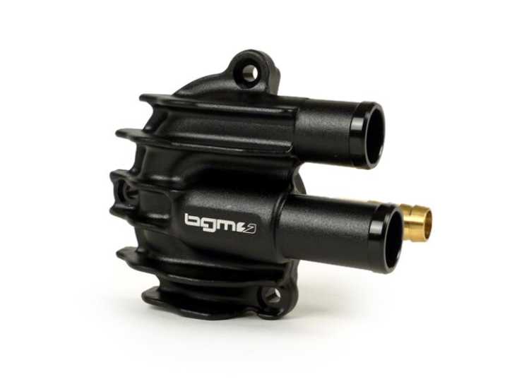 Wasserpumpendeckel BGM PRO Faster Flow Vespa GT, GTS, GTL, GTV 125-300, GTS300 HPE schwarz eloxiert