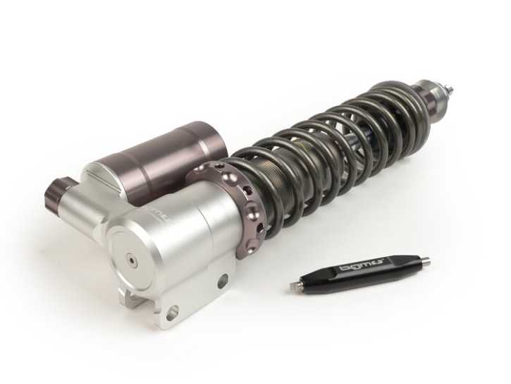 Stoßdämpfer vorne BGM PRO SC/F16 COMPETITION, 240mm Vespa PX80, PX125, PX150, PX200, T5 125cc grau