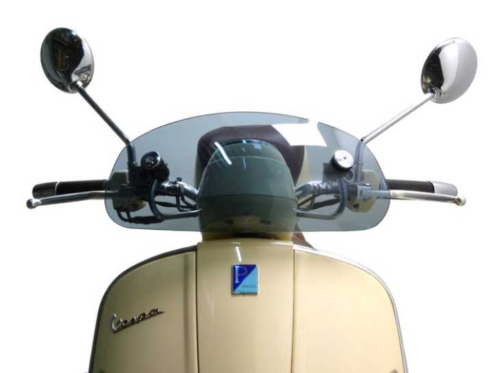 Windschutzscheibe Moto Nostra b=435mm, h=195mm Vespa GTV, GT 60 transparent grau