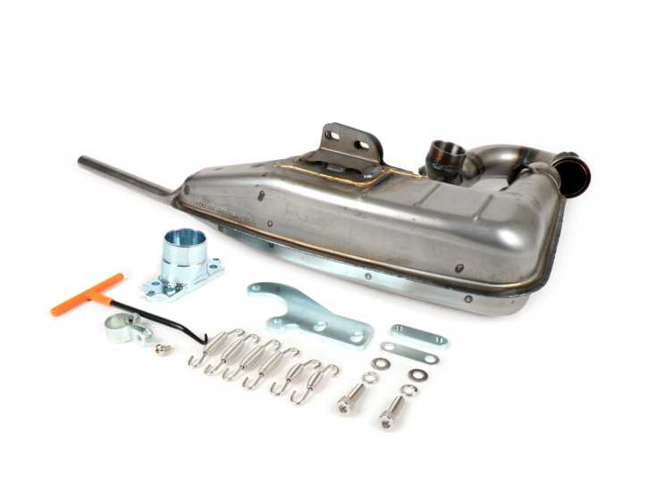 Auspuff BGM PRO Clubman V4.0 Lambretta Serie 1-3 unlackiert