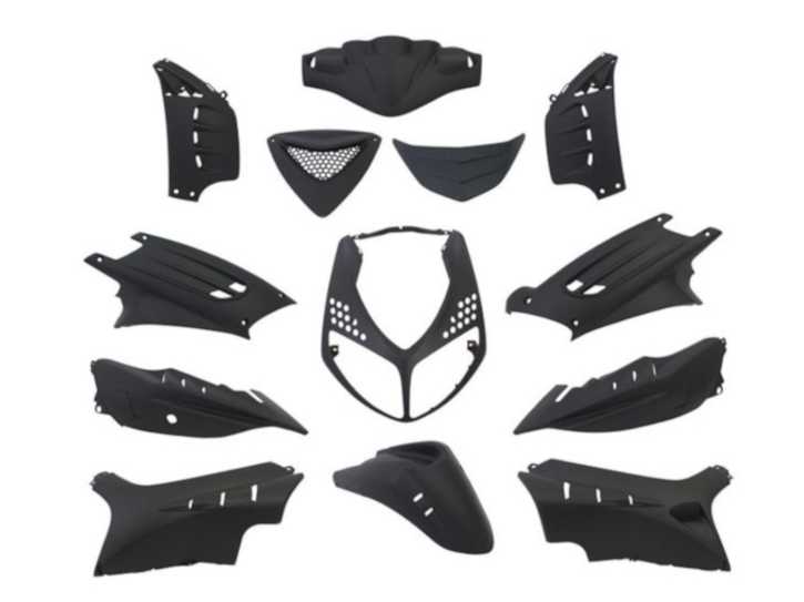 Verkleidungskit EDGE 13-teilig schwarz matt für Peugeot Speedfight 2