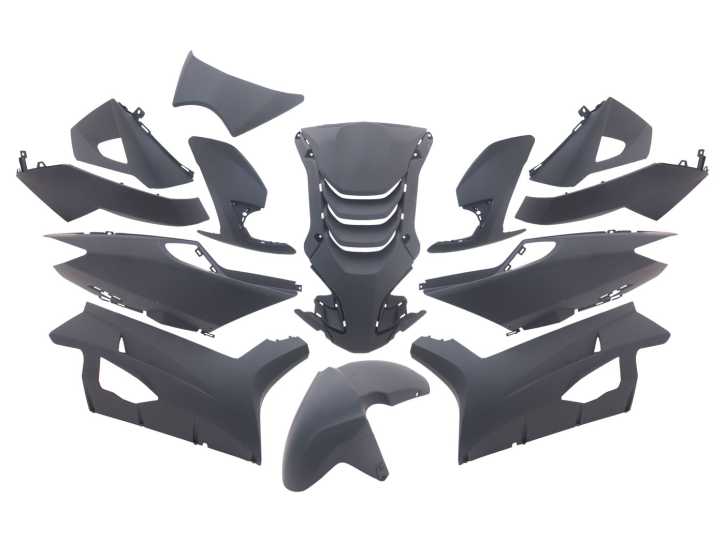 Verkleidungskit EDGE 14-teilig schwarz matt für Peugeot Speedfight 4