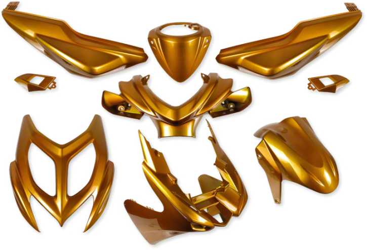 Verkleidungsset 9-teilig Gelb-Metallic für YAMAHA Aerox R ab BJ. 2013