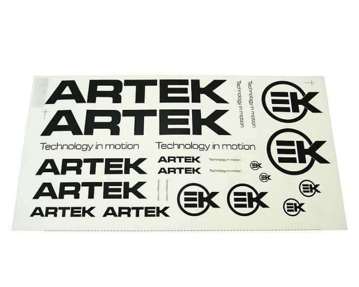 Aufklebersatz ARTEK schwarz 44x23cm