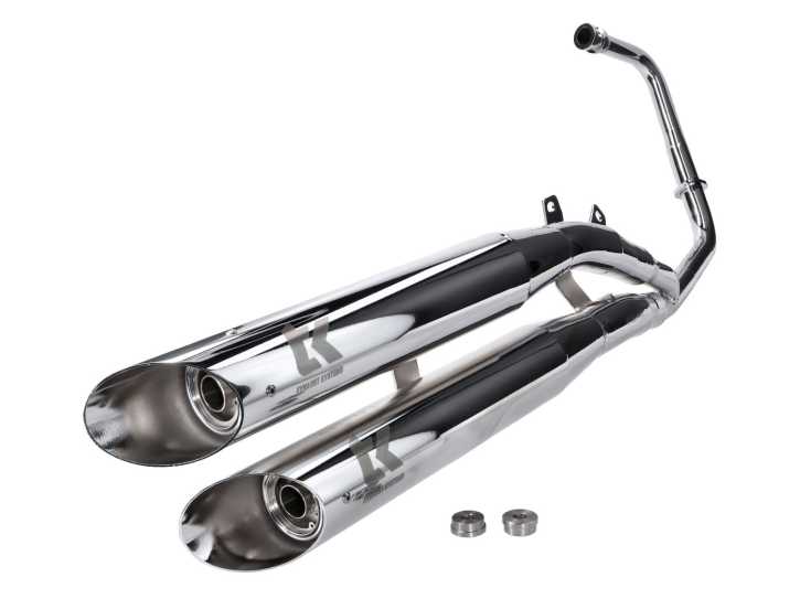 Auspuff Turbo Kit X-Road Custom für Kymco Zing 125 ccm RF25AA RH25BK mit e-Zeichen V4T047