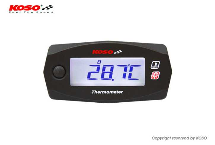 Temperaturanzeige Dual Thermometer (Wasser/Öl) Koso Mini 4