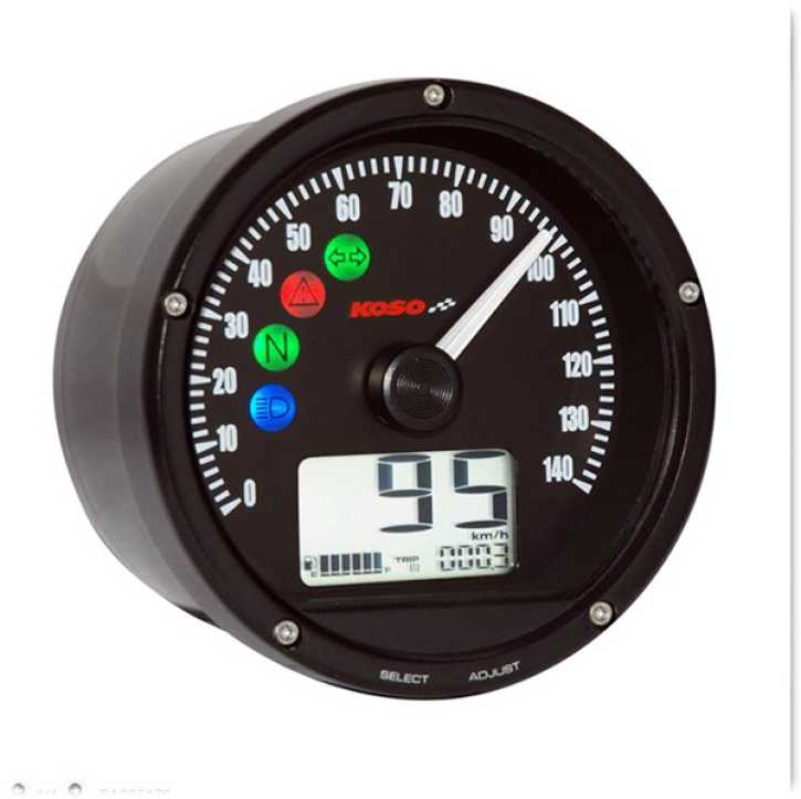 Tachometer Koso D75 Schwarz 140 Km/h