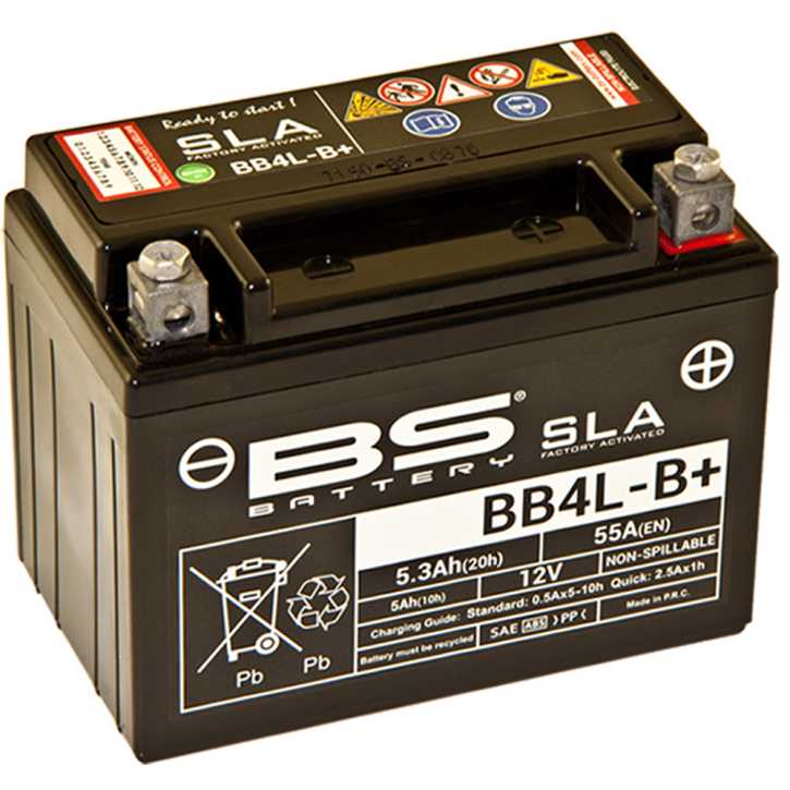 Batterie 12V 5,3 A AH z.B. für SLA4L -BS Wartungsfrei 50ccm Roller