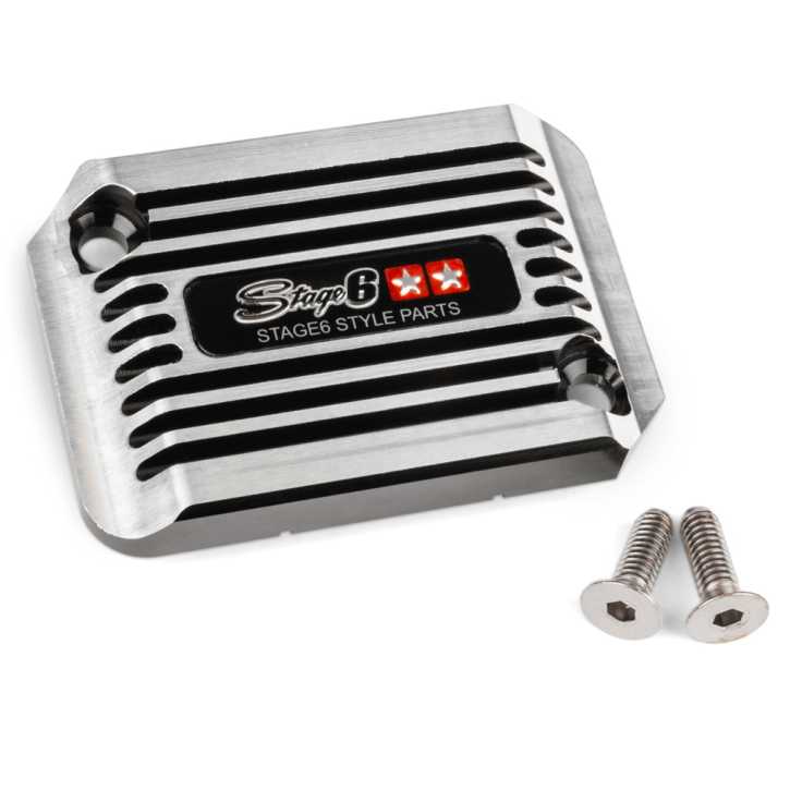 Bremsflüssigkeitsdeckel Stage6 Cooling Style Yamaha Aerox Nitro schwarz eloxiert