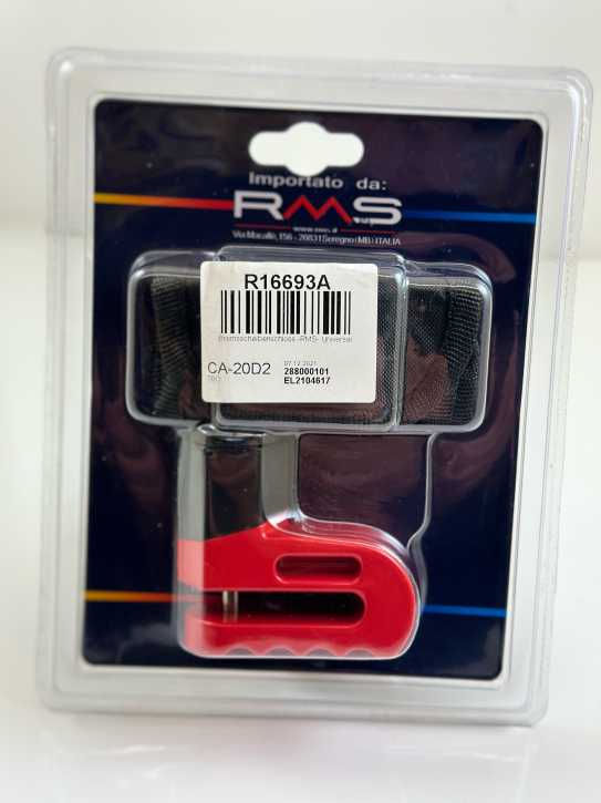 Bremsscheibenschloss -RMS- Universal Farbe Rot