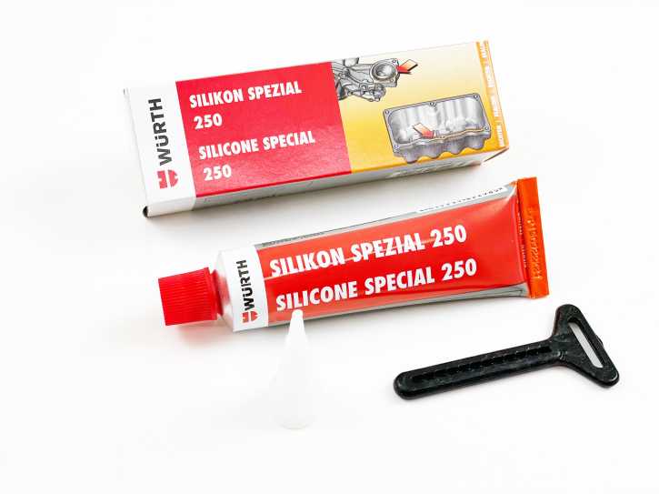 Würth Silikon Spezial 250 Dichtungspaste 70ml schwarze Dichtmasse