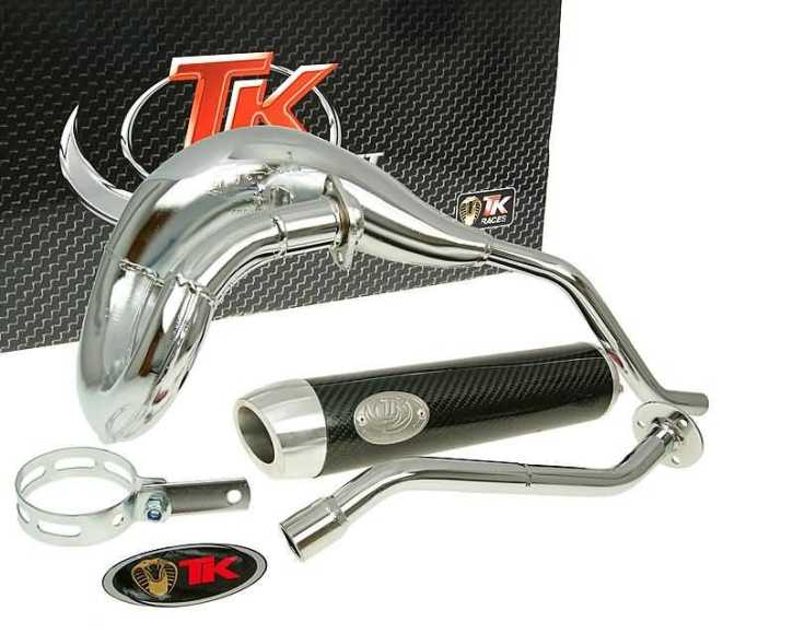 Auspuff Turbo Kit Bufanda RQ Chrom für Derbi Senda R, SM,  DRD Pro 05-11