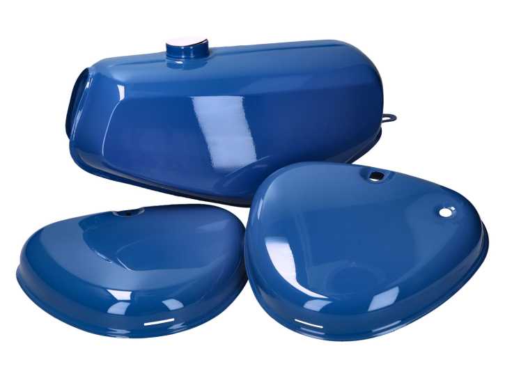 Benzintank und Seitendeckel Set blau für Simson S50, S51, S70