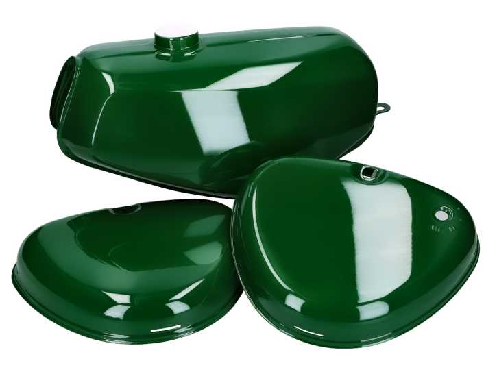 Benzintank und Seitendeckel Set billardgrün für Simson S50, S51, S70