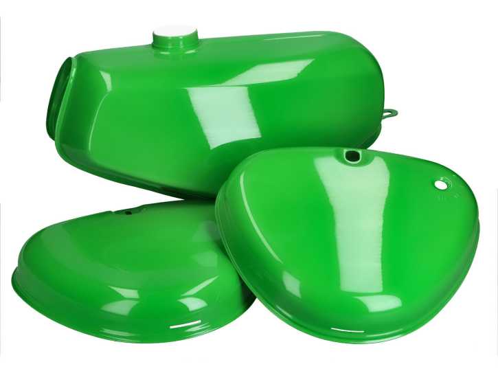 Benzintank und Seitendeckel Set saftgrün für Simson S50, S51, S70