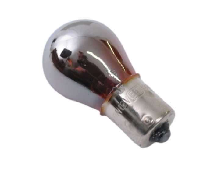 2 Chrom Blinker Birnen 12V 21W BA15S orange