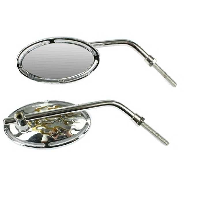 Spiegel Set TNT Oval Flame Rückspiegel Universal