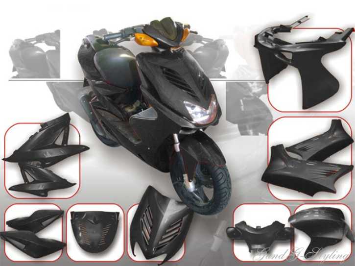 Verkleidungsset Verkleidung DMP Yamaha Aerox MBK Nitro