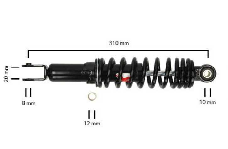 Stossdämpfer Federbein 310 für Aprilia SR Beta Ark Kymco People Yamaha Slider MBK Stunt